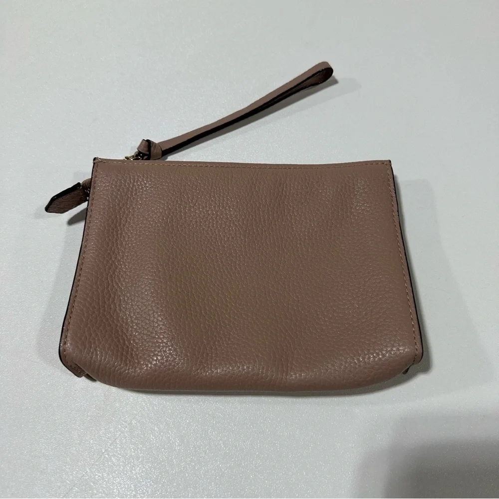 Kate Spade Mauve Pink Jackson Street Marlow Cow Leather Wristlet Double Pocket